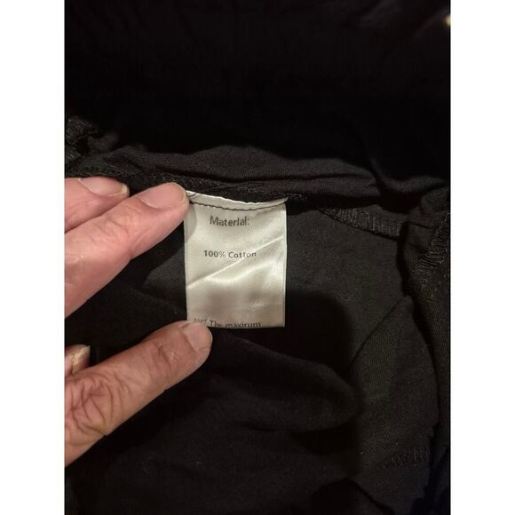 Womens High Rise Smocked Waist Drawstring Casual Shorts Size M Black NWOT - Picture 3 of 6